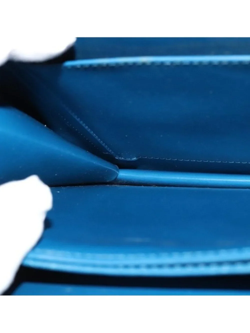 Authentic LOUIS VUITTON Epi Capuchin Shoulder Bag Blue M52345 LV